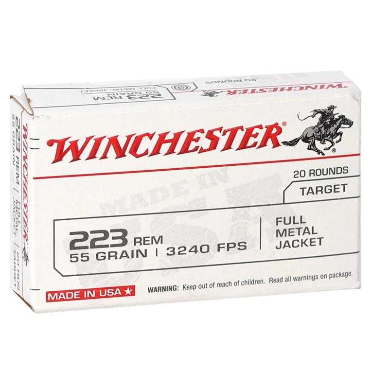Winchester USA 223 Ammo 55 Grain Full Metal Jacket - W223K