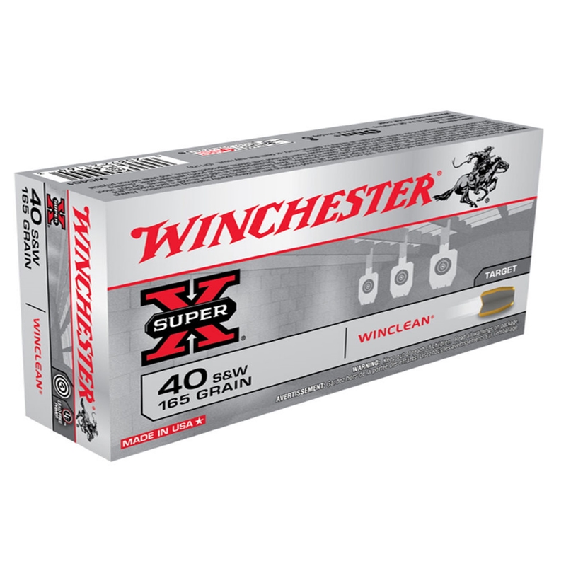 Winchester USA WinClean 40 S&W Ammo 165 Grain Jacketed Soft Point -  WC401