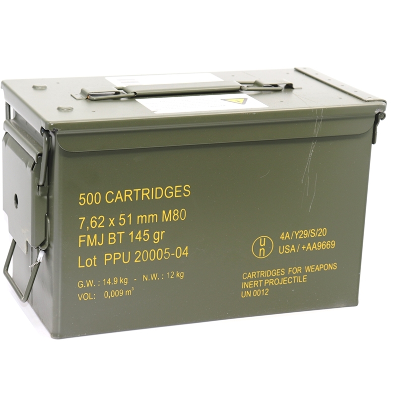 Prvi Partizan 7.62x51mm NATO M80 Ammo 145 Grain Full Metal Jacket Boat Tail 500 Rounds in Ammo Can - PPRM762M