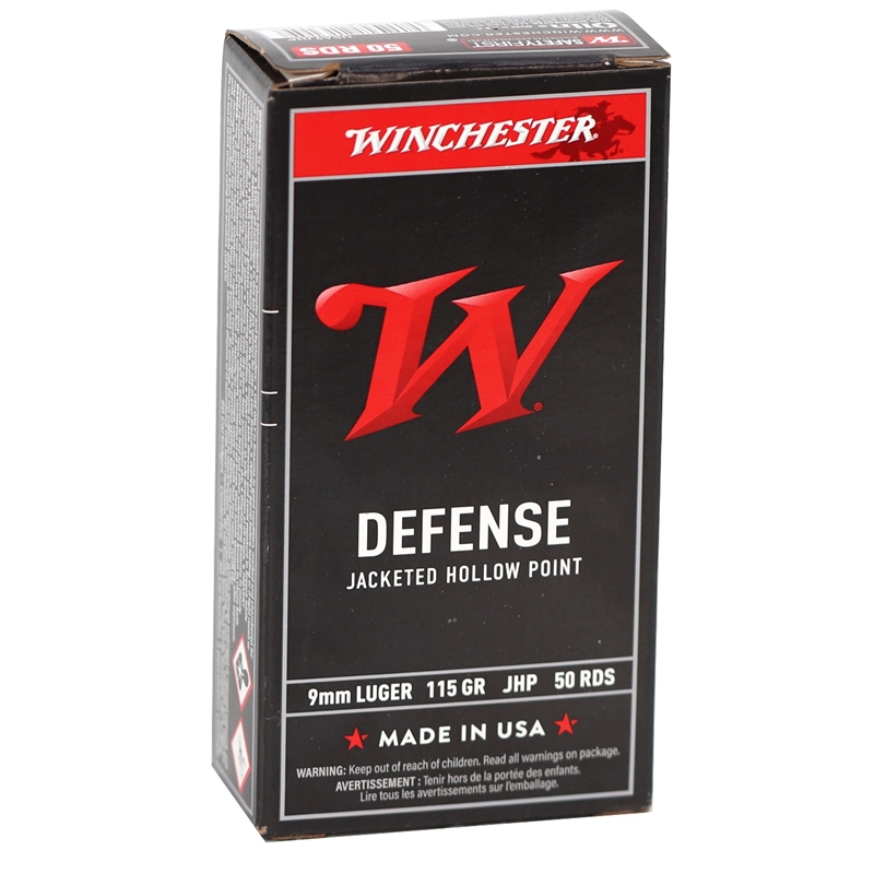 Winchester USA Defense  9mm Ammo 115 Grain Jacketed Hollow Point - USA9JHP