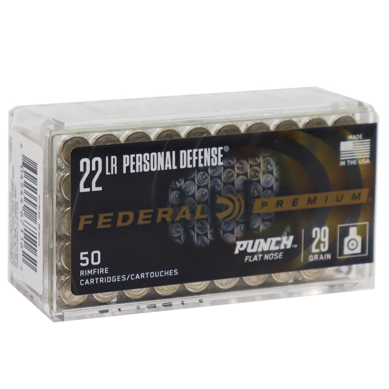 Federal Premium 22 Long Rifle Ammo 29 Grain Nickel Plated Flat Nose - PD22L1