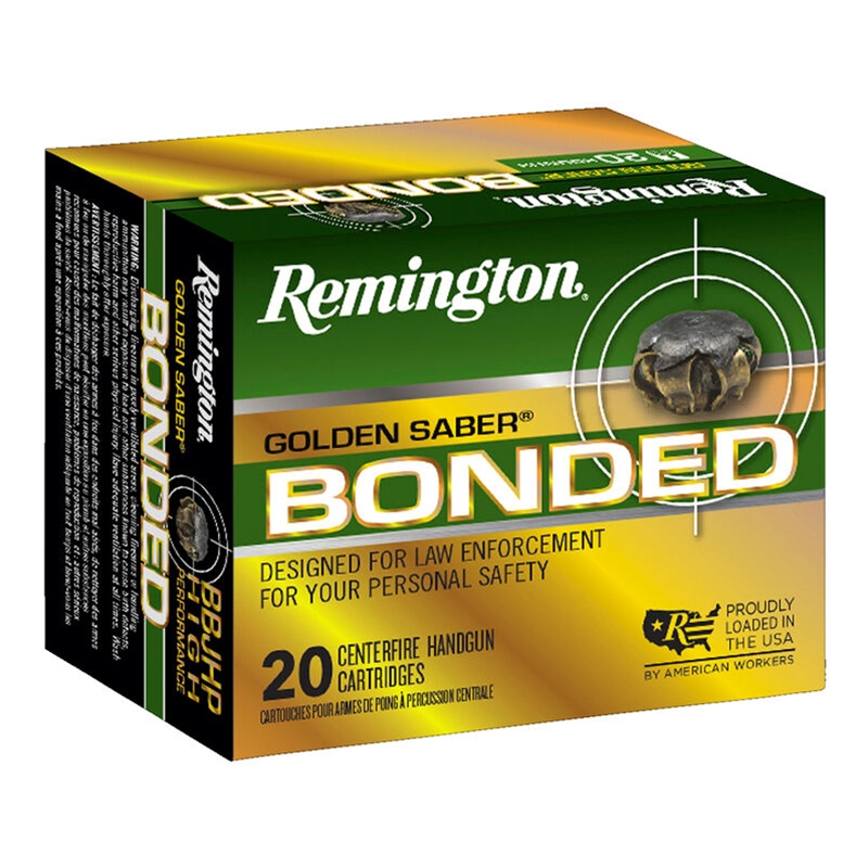 Remington Golden Saber Bonded 40 S&W Ammo 165 Grain Jacketed Hollow Point - 29363