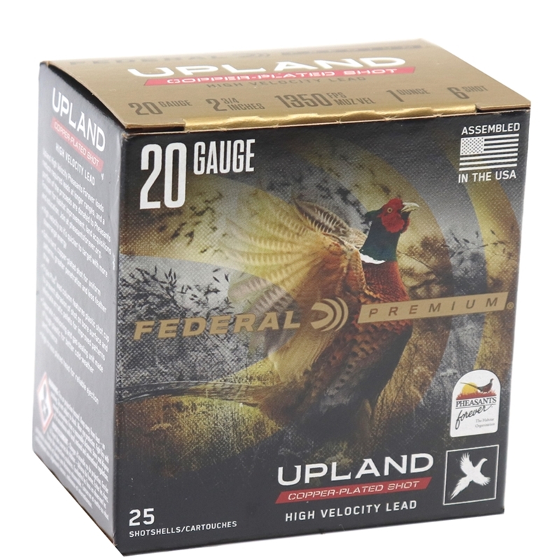 Federal Premium Wing-Shok Upland 20 Gauge Ammo 2-3/4" 1 oz. #6 Lead Shot 