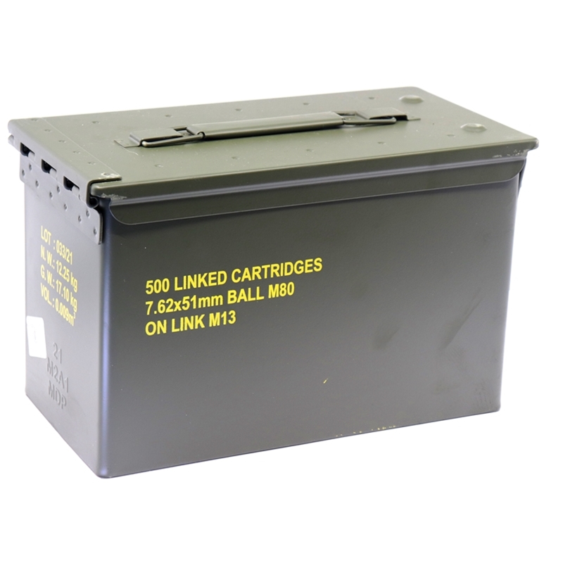 MagTech 7.62x51mm Ammo M13 147 Grain Full Metal Jacket 500 Round Ammo Can