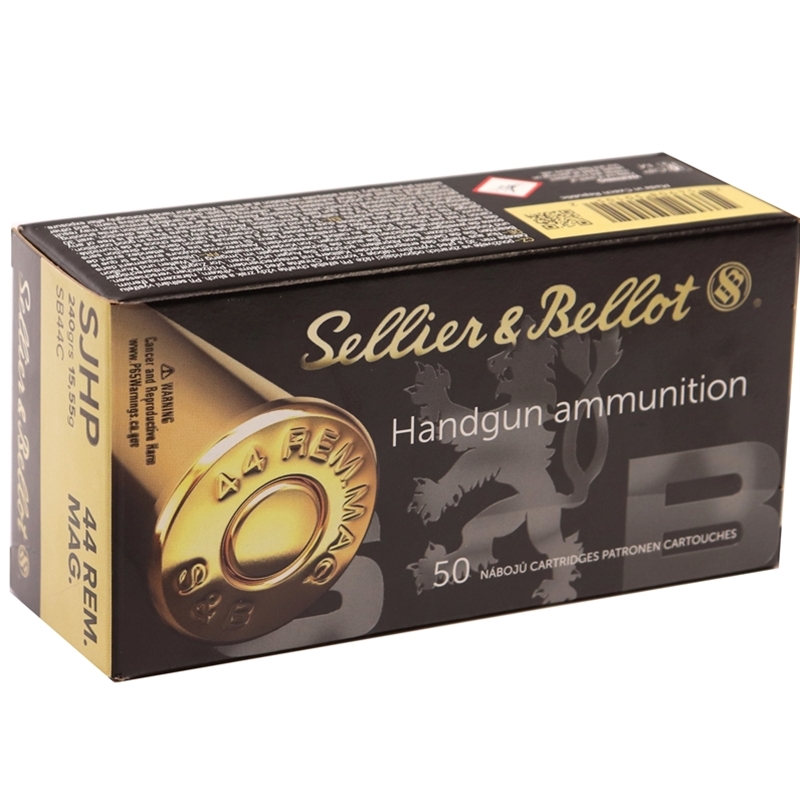 Sellier & Bellot Pistol 44 Remington Magnum Ammo 240 Grain Semi-Jacketed Hollow Point - SB44C