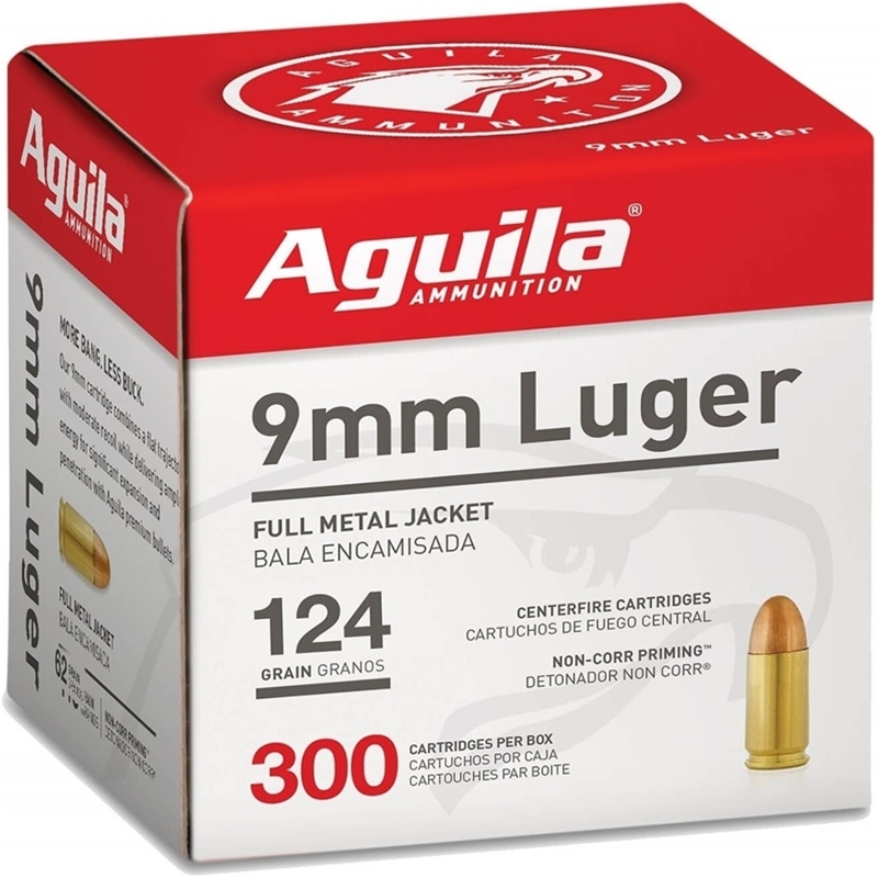 Aguila 9mm Ammo 124 Grain Full Metal Jacket - 1E092108