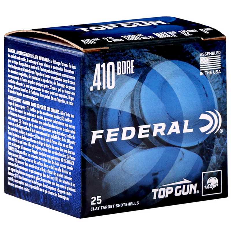 Federal Top Gun Sporting 410 Bore Ammo 2-1/2" 1/2 oz. #9 Shot 250 Round Case