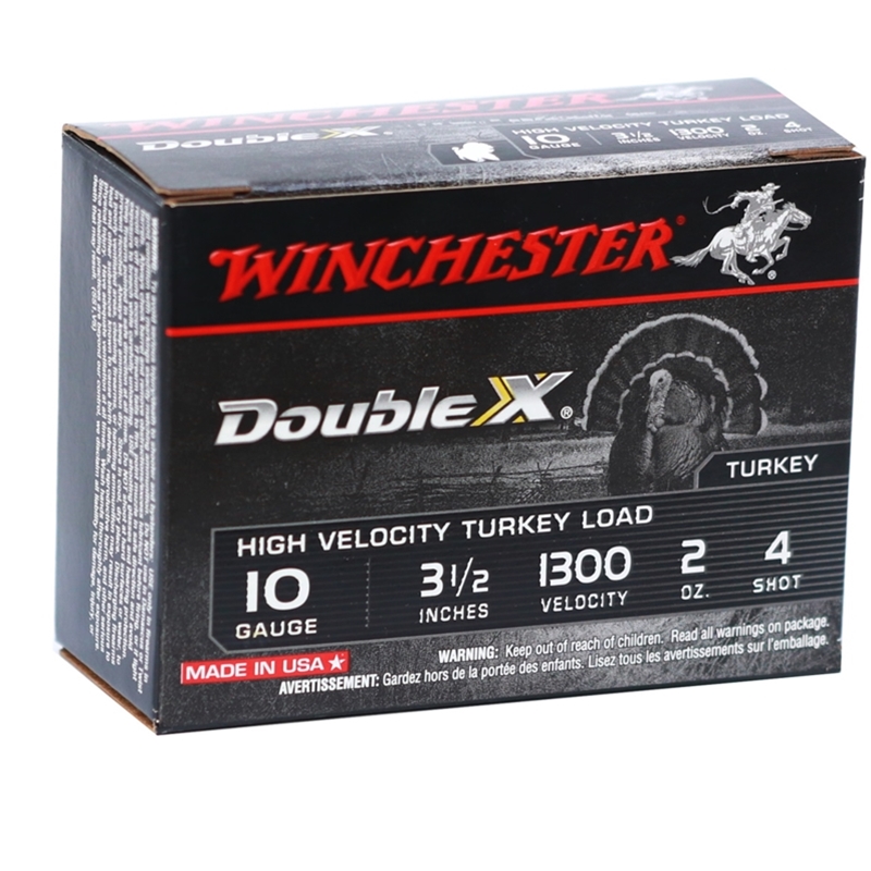 Winchester Double X 10 Gauge Ammo 3 1/2" 2oz. #4 Copper Plated Lead Shot - STH104