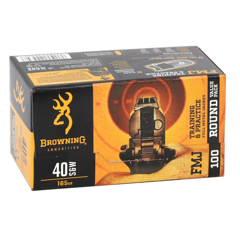 Browning BPT 40 S&W Ammo 165 Grain Full Metal Jacket - B191800404
