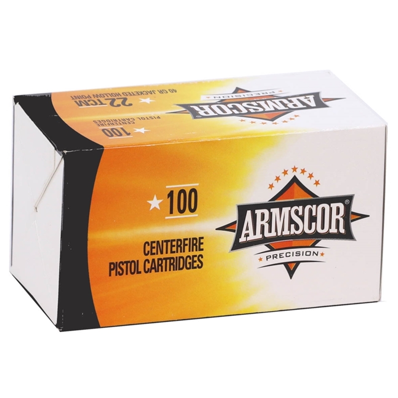 Armscor USA 22 TCM Ammo 40 Grain Jacketed Hollow Point - 50326