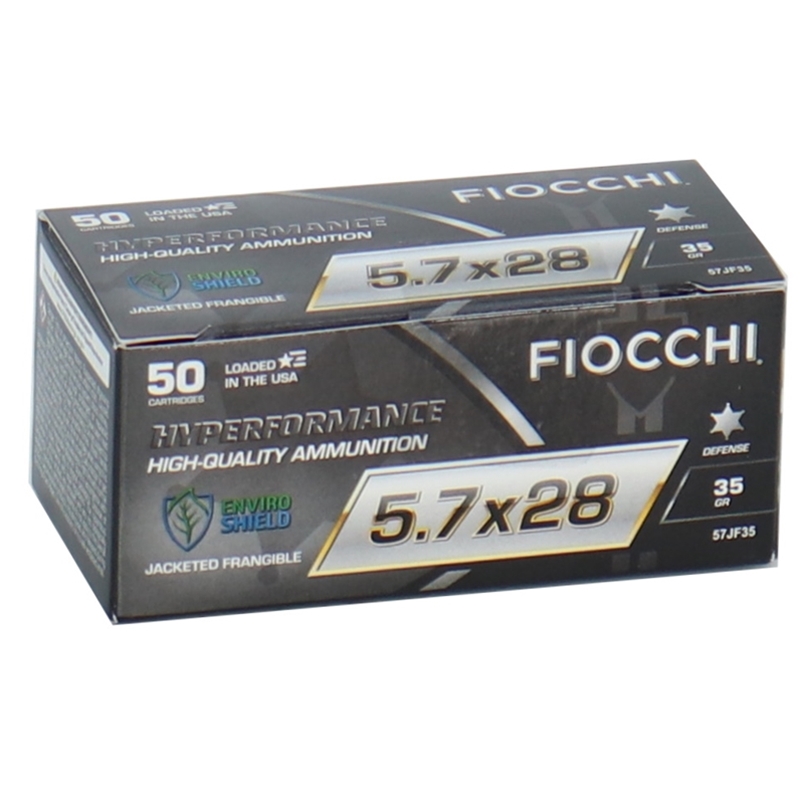 Fiocchi Hyperformance 5.7x28mm Ammo 35 Grain Jacketed Frangible Hollow Point  - FI57JF35