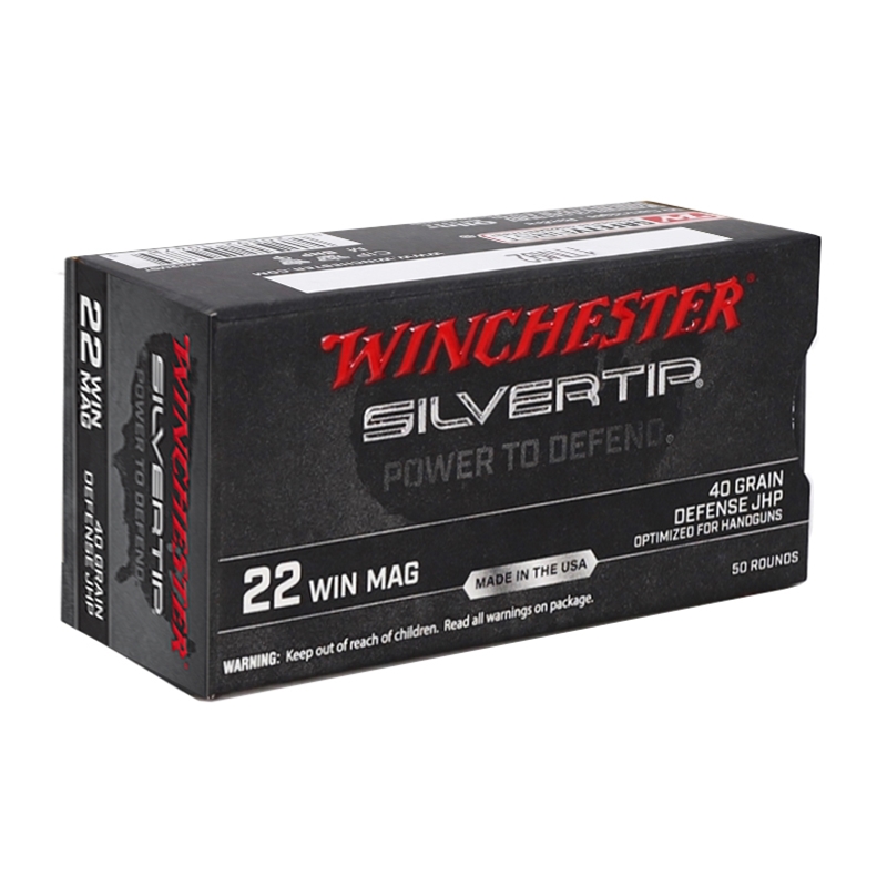 Winchester Silvertip 22 Winchester Magnum Ammo 40 Grain Jacketed Hollow Point - W22MST