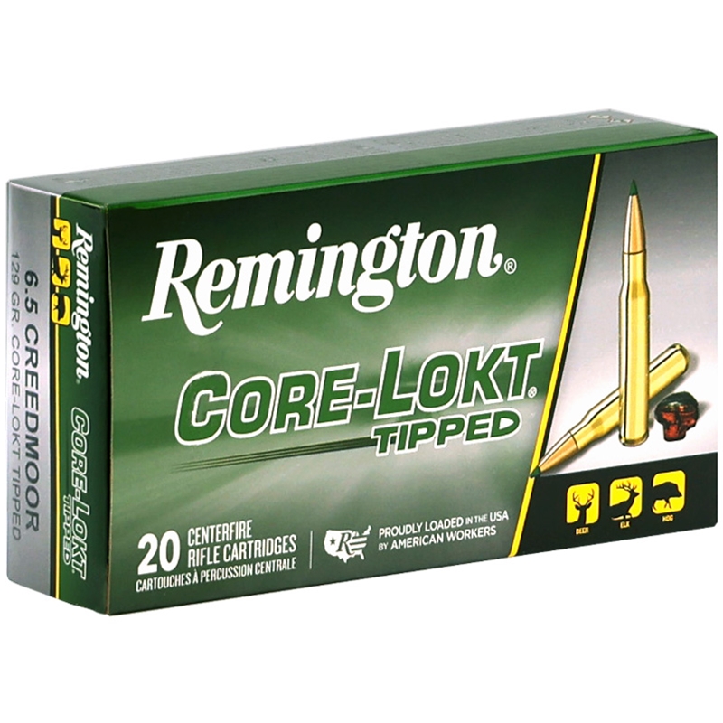 Remington 6.5 Creedmoor Ammo 129 Grain Core-Lokt Tipped - RT65CR1