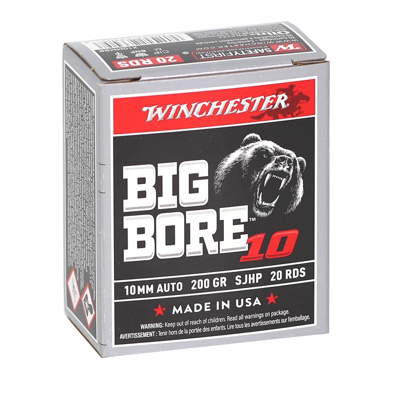 Winchester Big Bore 10mm AUTO Ammo 200 Grain Semi-Jacketed Hollow Point - X10MMBB