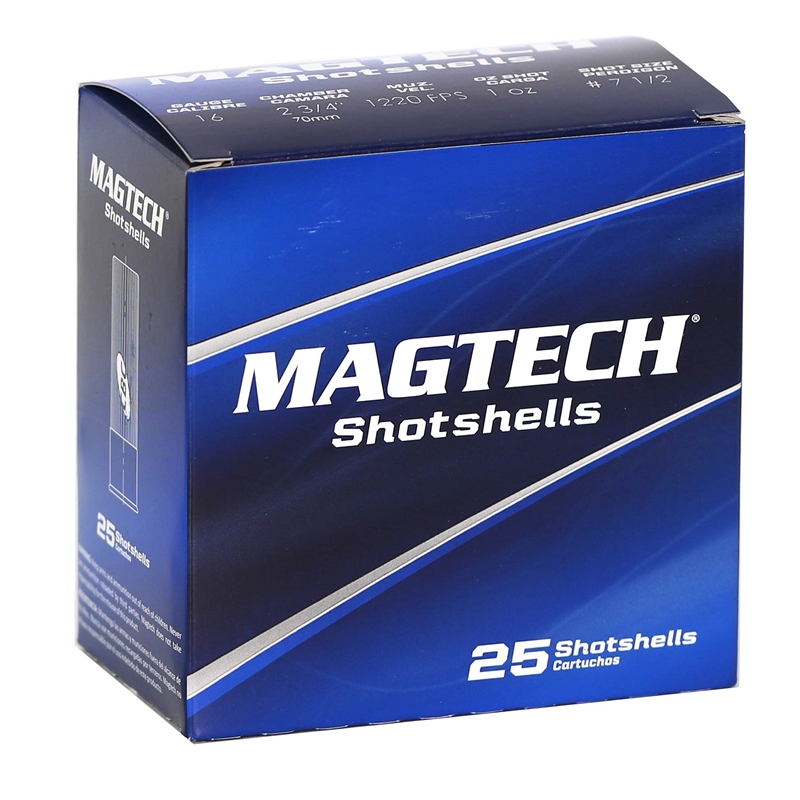 Magtech Shotshells 16 Gauge Ammo 2-3/4" 1oz. #7.5 Shot 