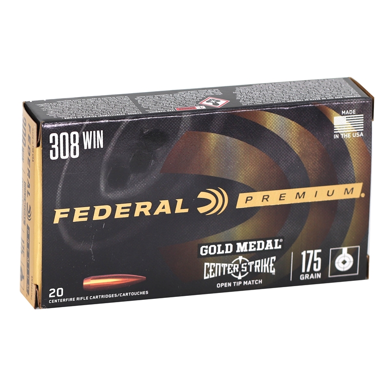 Federal Gold Medal 308 Winchester Ammo 175 Grain Open Tip Match - GM308OTM2