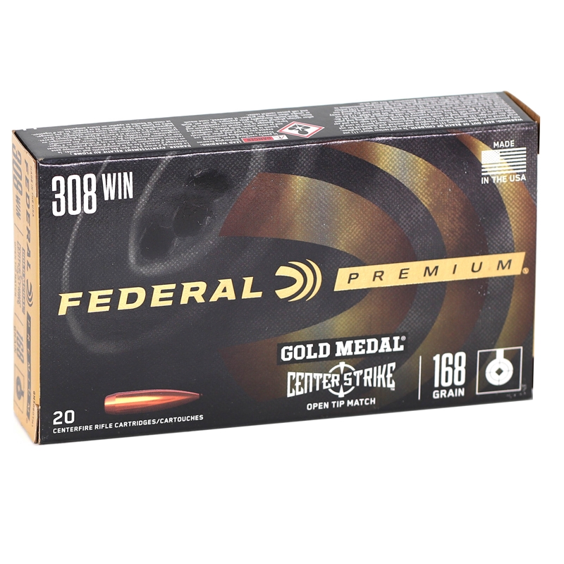 Federal Premium Gold Medal 308 Winchester Ammo 168 Grain Open Tip Match - GM308OTM1