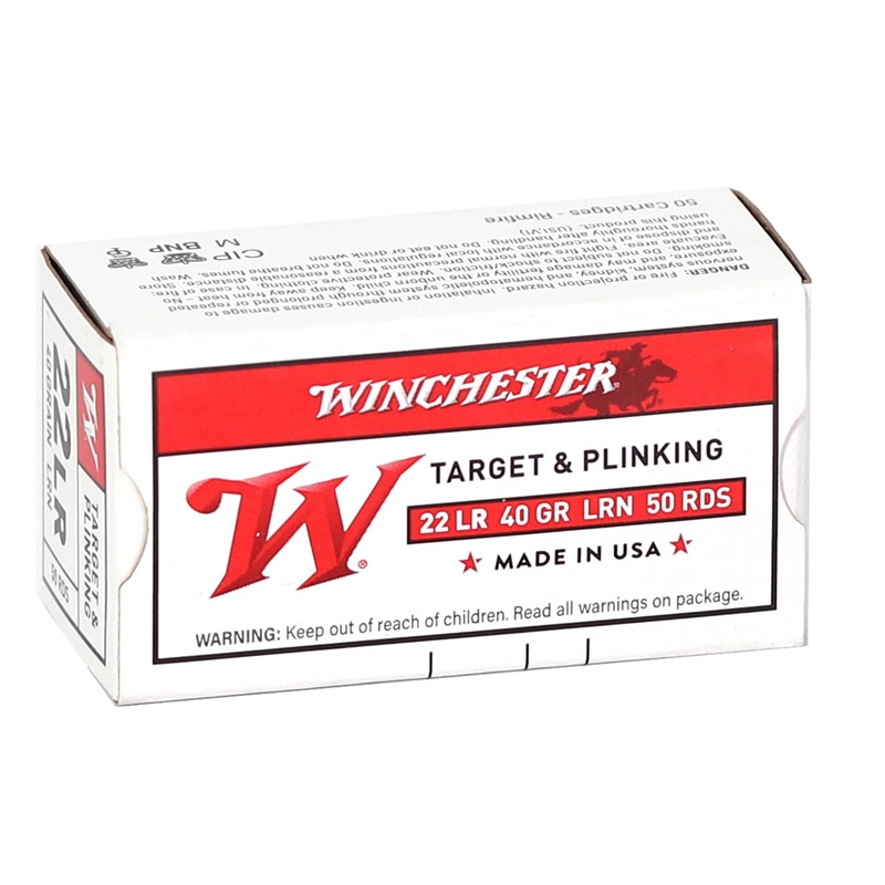 Winchester USA Target & Plinking 22 LR Ammo 40 Grain Lead Round Nose - USA22LR