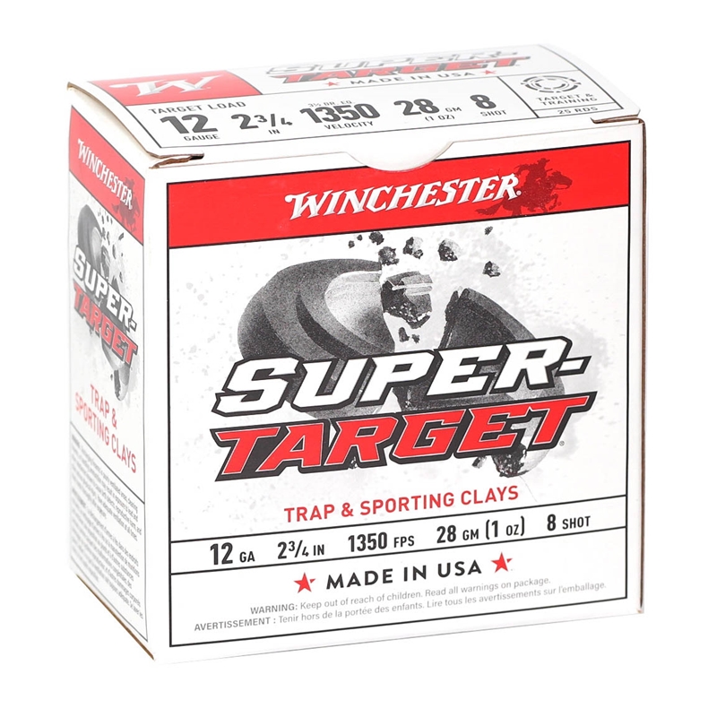 Winchester Super-Target 12 Gauge Ammo 2-3/4" 1 oz #8 Shot - TRGT13508