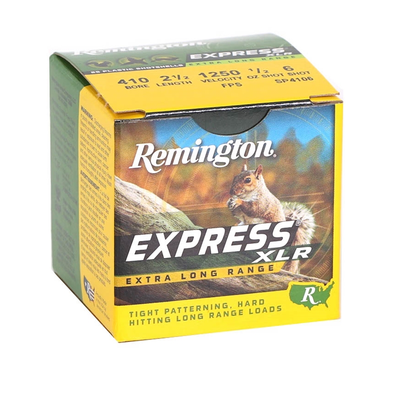 Remington Express XLR 410 Gauge Ammo 2 ½″ ½ oz #6 Lead Shot – SP41