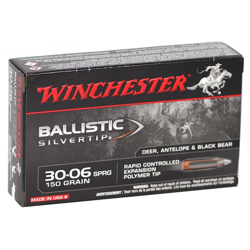 Winchester Ballistic Silvertip 30‑06 Springfield Ammo 150 Grain Polymer Tip – SBST3006