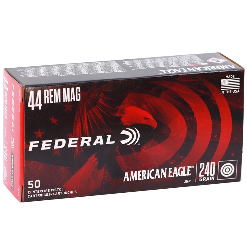 Federal American Eagle 44 Remington Magnum Ammo 240 Grain Jacketed Hollow Point - AE44A