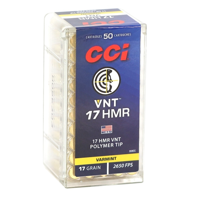 CCI VNT 17 HMR Ammo 17 Grain Speer VNT Polymer Tip Projectile - 959CC