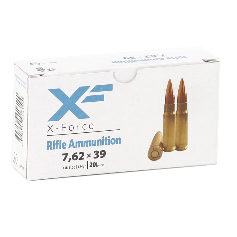 ATS X-Force 7.62x39mm Ammo 124 Grain Full Metal Jacket - ATS76239