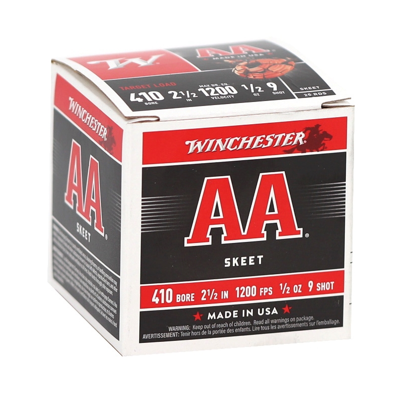 Winchester AA Target 410 Bore Ammo 2-1/2" 1/2 oz #9 Shot - AA419