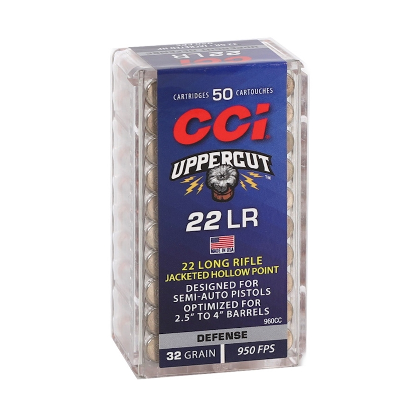 CCI Uppercut 22 Long Rifle Ammo 32 Grain Jacketed Hollow Point - 960CC​