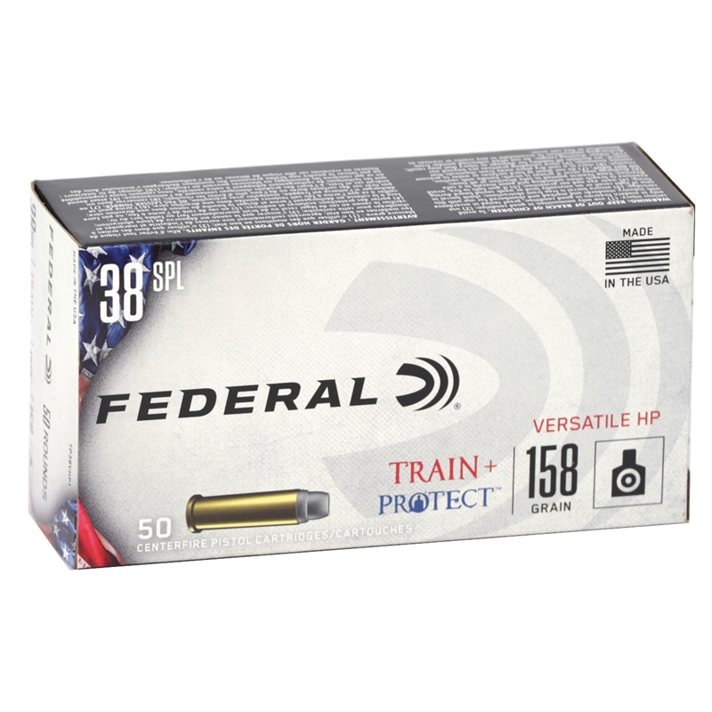 Federal Train + Protect 38 Special Ammo 158 Grain Versatile Hollow Point - TP38VHP1