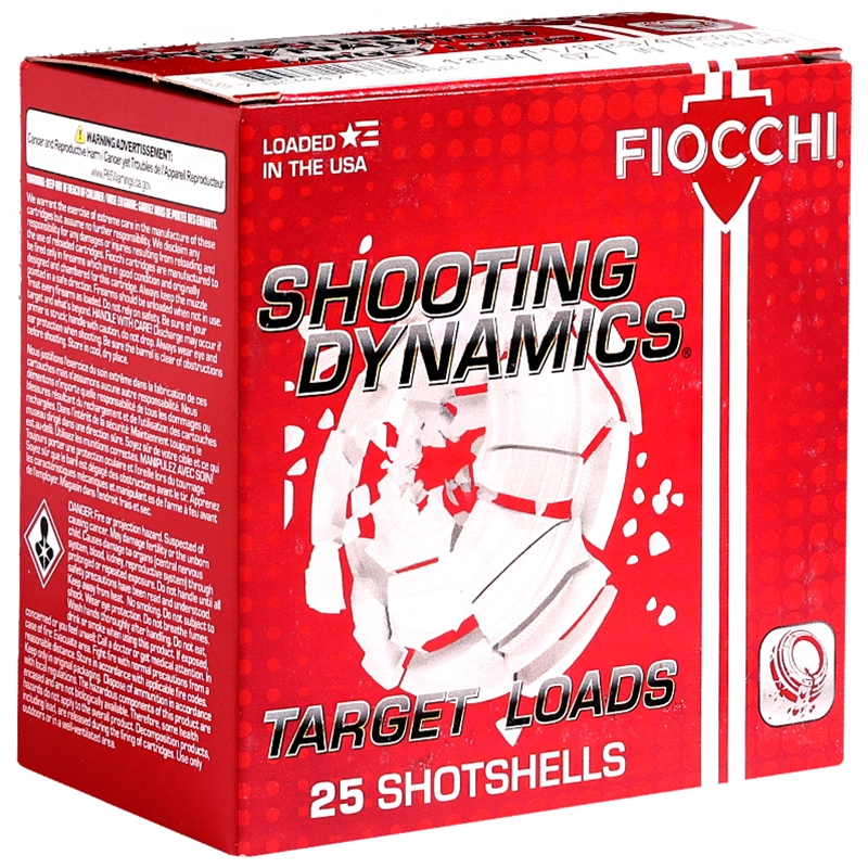 Fiocchi Shooting Dynamics 12 Gauge Ammo 2-3/4" 1 1/8 oz. #7.5 Shot Case of 250 Rounds