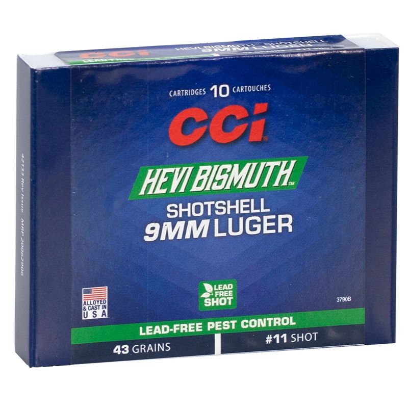 CCI HEVI-Bismuth Shotshell 9mm Ammo 43 Grain Lead Free - 3790B