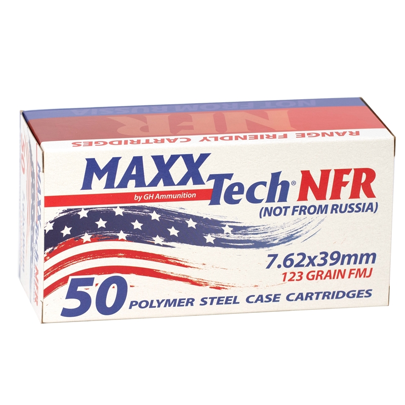 MaxxTech NFR 7.62X39mm Ammo 123 Grain Full Metal Jacket - MTNFR762
