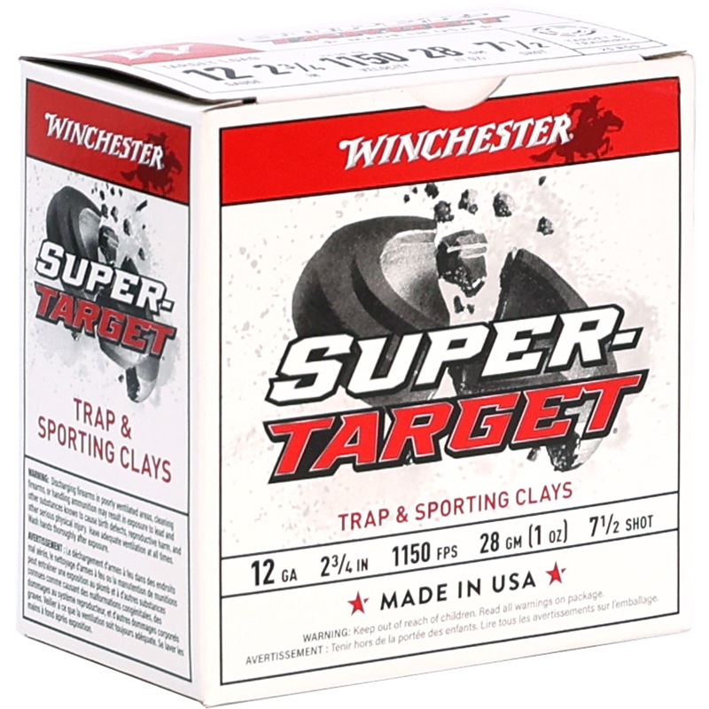 Winchester Super Target 12 Gauge Ammo 2 3/4" 1 oz. #7.5 Shot - TRGT11507