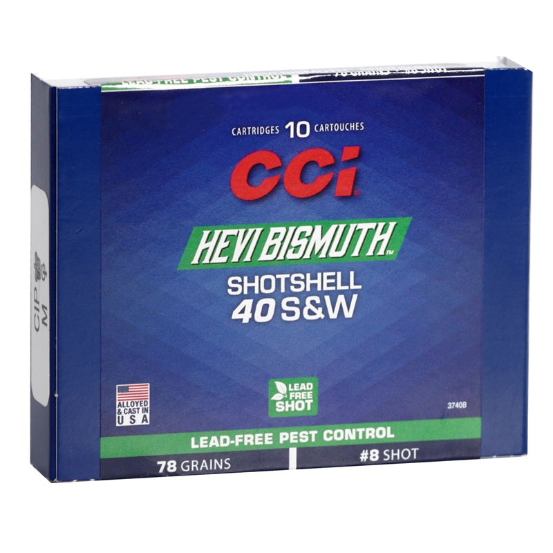 CCI Hevi  40 S&W Ammo 78 Grain #8 Bismuth Shot – 3740B