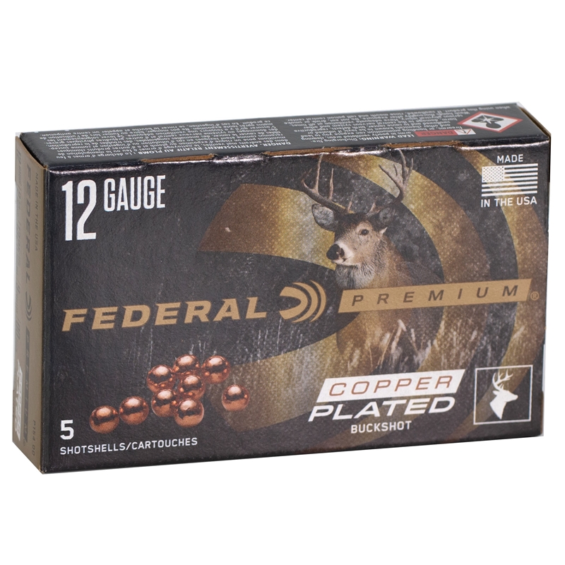 Federal Premium Vital-Shok 12 Gauge Ammo 2-3/4" #00 Buckshot 9 Pellets - P154 00