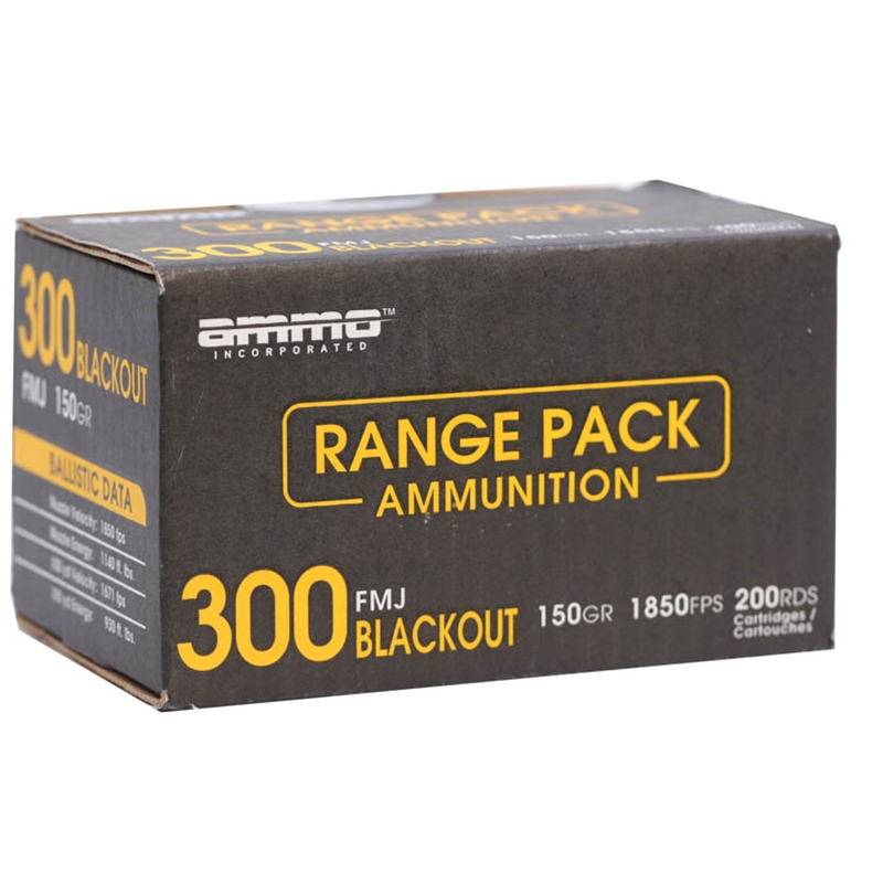 Ammo Inc 300 AAC Blackout Ammo 150 Grain Full Metal Jacket - 300B150FMJ-A200