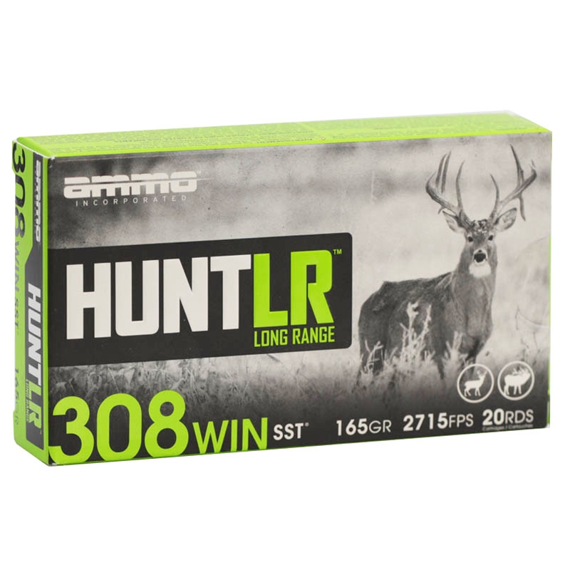 Ammo Inc. Hunt Long Range 308 Winchester Ammo 165 Grain Super Shock Tip - 308165SST-A20