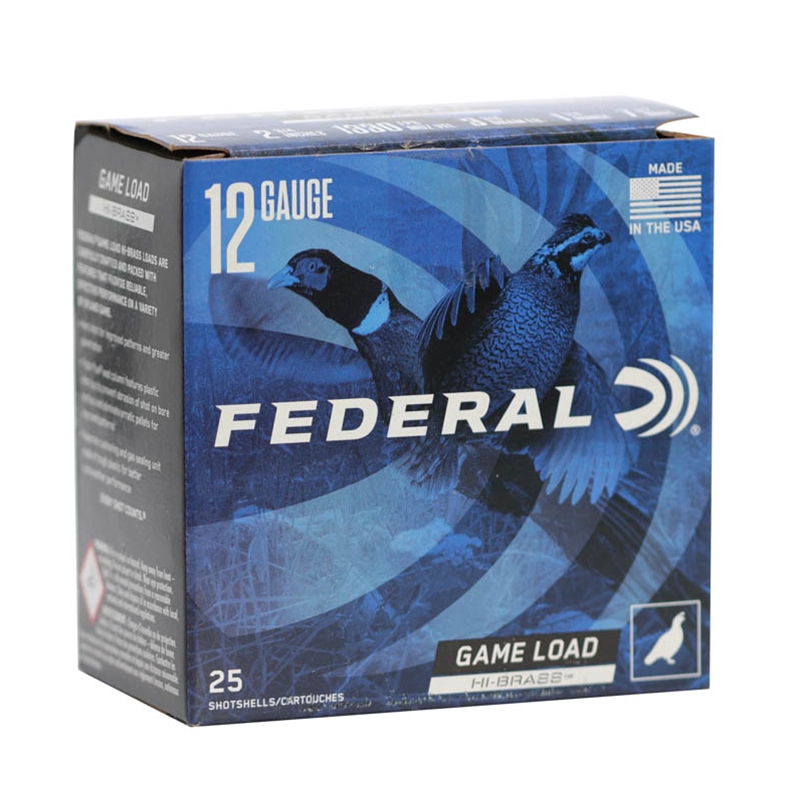 Federal Game Load Hi-Brass 12 Gauge Ammo 2-3/4" 1-1/4 oz #7.5 Shot 437 Pellets - H126 7.5