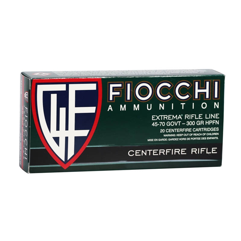 Fiocchi Extrema Rifle Line 45-70 GOVT Ammo 300 Grain Hollow Point Flat Nose - 4570B