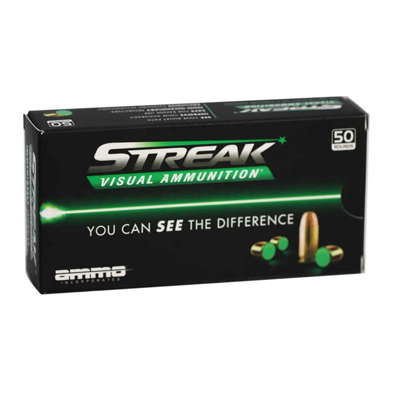 Ammo Inc Streak 40 S&W Ammo 180 Grain Total Metal Case - 40180TMC-STRK-GRN-50