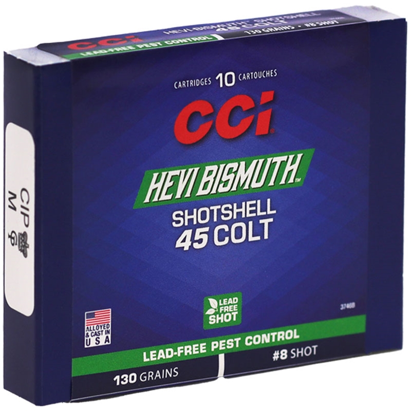 CCI Pest Control Hevi Bismuth Shotshell 45 Colt Ammo 130 Grain #8 Shotshell - 3746B