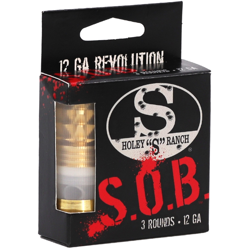 Holey "S" Ranch SOB 12 Gauge Ammo 235 Grain 2 3/4" Solid brass Collapsing Slug Smooth Bore No Choke - SOB12GA