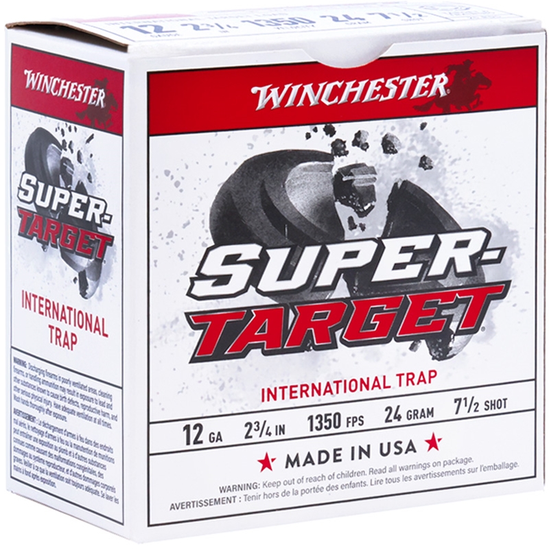 Winchester Super Target 12 Gauge Ammo 2 3/4" 7/8 oz #7 1/2 Lead Shot VP - TRGT213507