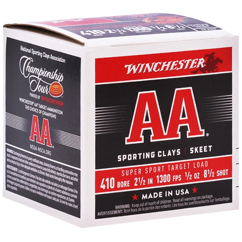 Winchester AA Super Sport 410 Bore Ammo 2 1/2" 1/2oz # 8 1/2 Shot - AASC4185
