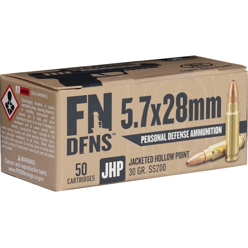 FN DFNS 5.7 x 28mm Ammo 30 Grain Jacketed Hollow Point - 10700030