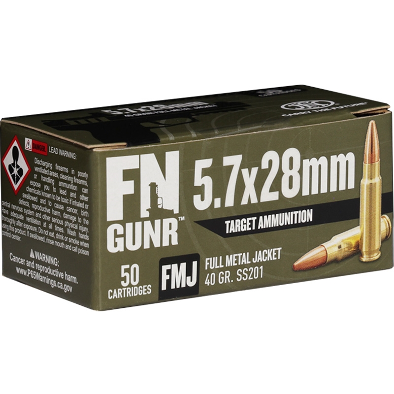 FN GUNR 5.7 x 28mm Ammo 40 Grain Full Metal Jacket - 10700032