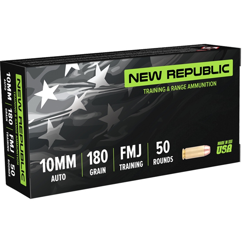 New Republic Training & Range 10mm Ammo 180 Grain Full Metal Jacket - NR1018050