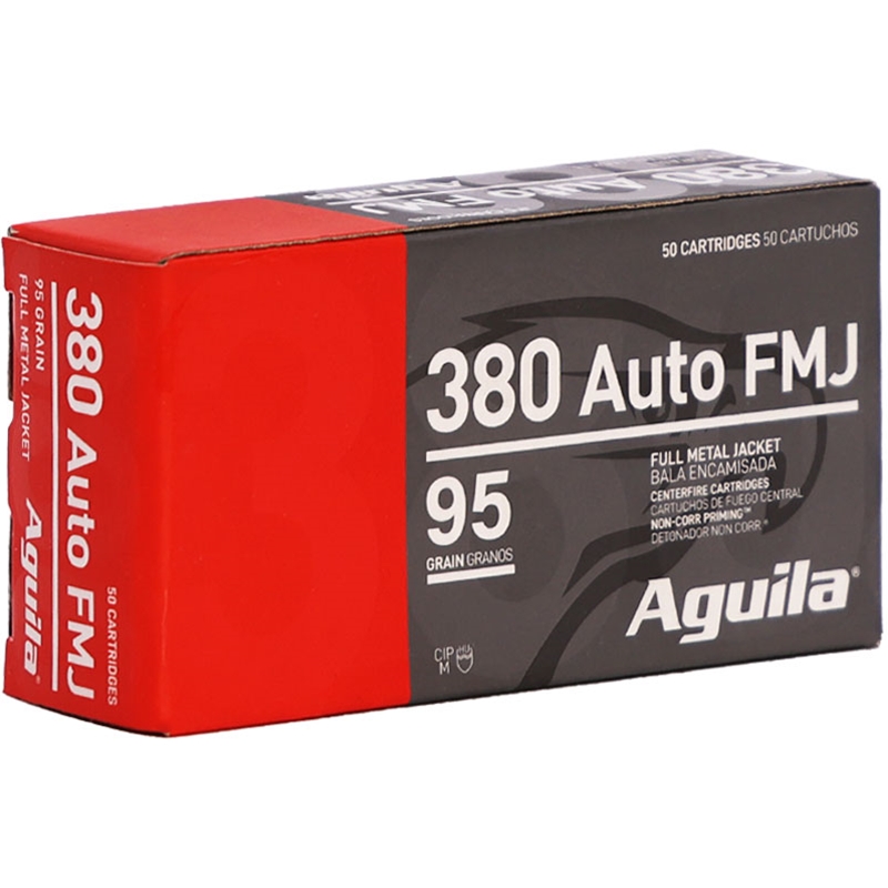 Aguila 380 ACP Auto Ammo 95 Grain Full Metal Jacket - 1E802380